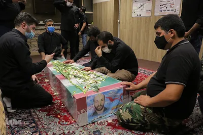 آیین وداع با پیکر شهید مدافع حرم «عین‌اله مصطفایی»کرج‎‎