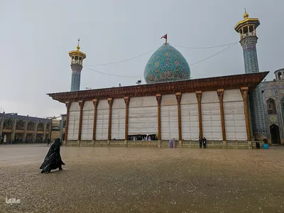 باران اردیبهشت در حرم شاهچراغ(ع)