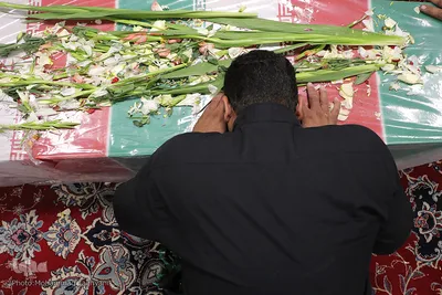 آیین وداع با پیکر شهید مدافع حرم «عین‌اله مصطفایی»کرج‎‎