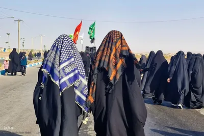 پیادروی جاماندگان اربعین حسینی در نایین
