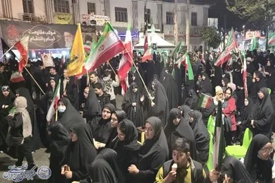 چهل و سومین شب اجتماع مردم انقلابی بابلسر در میدان شهدا