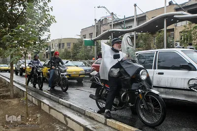 بارش اولین باران پاییزی در تهران