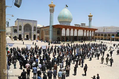 عزاداری مردم شیراز در روز شهادت امام صادق (ع)