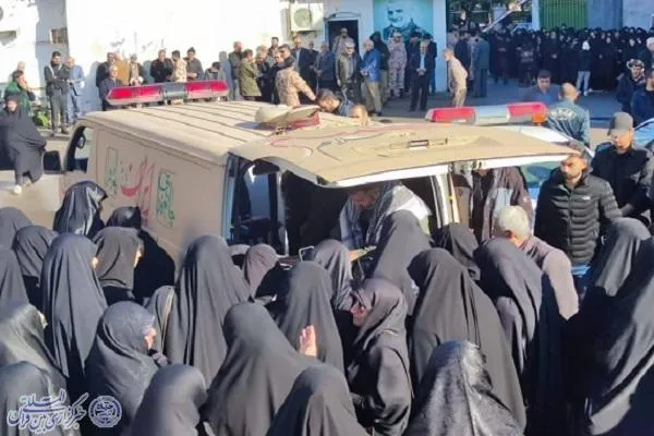 تشییع پیکر مطهر شهید گمنام با حضور پرشور مردم در بابلسر