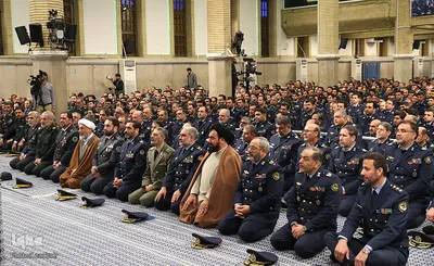 دیدار فرماندهان نیروی هوایی و پدافند هوایی ارتش با رهبر انقلاب