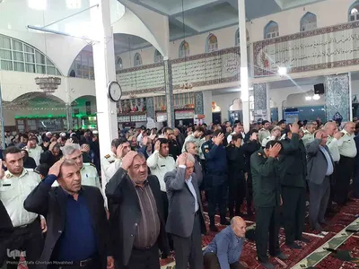 حضور سبزپوشان انتظامی در نماز جمعه اهر و گرامیداشت هفته انتظامی
