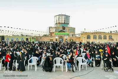اجتماع پر شور دختران نوجوان در گلزار شهدای قزوین‎‎