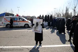 مراسم تشییع ۱۶آتش نشان شهید حادثه  پلاسکو