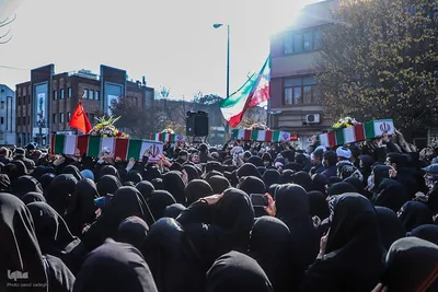 تشییع پیکر مطهر پنج شهید گمنام در تبریز‎