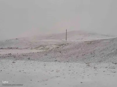 طبیعت برفی ارتفاعات و مناطق روستایی اهر