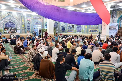 محفل انس با قرآن و عمامه‌گذاری طلاب در اهواز 