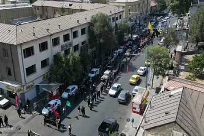 عزاداری خیابانی دانش‌آموزان و فرهنگیان ارومیه‎