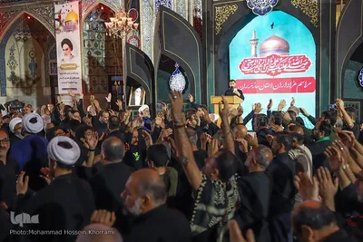 مراسم عزاداری شب شهادت امام رضا(ع) در حرم مطهر رضوی