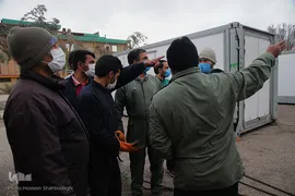 استقرار بیمارستان صحرایی ویژه بیماران کرونا در قم