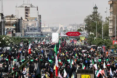 تشییع پیکر ۶۰ شهید اقتدار در تهران