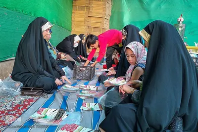 آغاز بسته‌بندی لباس همایش عظیم شیرخوارگان حسینی در استان فارس‎‎‎‎