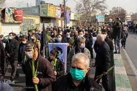 مراسم خاکسپاری و تشیع پیکر شهید «حسین فغانی»