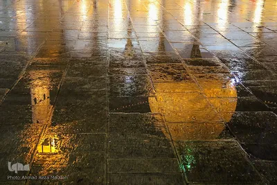 بارش اولین باران پاییزی در آستان حضرت شاهچراغ(ع)