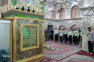 مراسم غبارروبی و عطرافشانی حرم مطهر علی بن حمزه(ع)‎‎