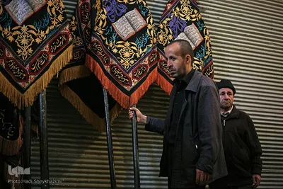 عزاداری عصر روز اربعین در بازار سرپوشیده تبریز