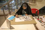 نقاشی چهره سردار سلیمانی در همدان‎‎