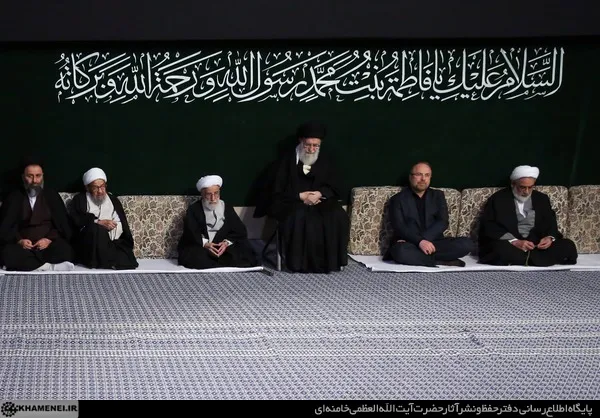 مراسم عزاداری شهادت حضرت زهرا(س) با حضور رهبر معظم انقلاب برگزار شد