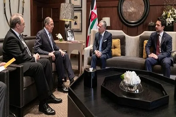 دیدار وزیر خارجه روسیه با پادشاه اردن