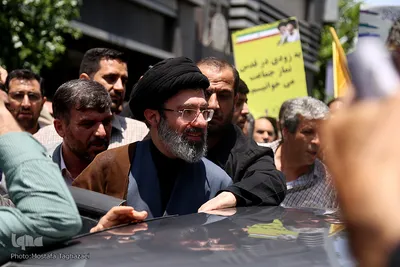 حضور حجت‌الاسلام مجتبی خامنه‌ای در راهپیمایی روز جهانی قدس در تهران