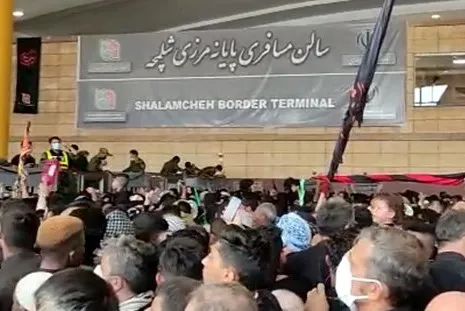 مجروحیت چند زائر به دلیل ازدحام در پایانه مرزی شلمچه