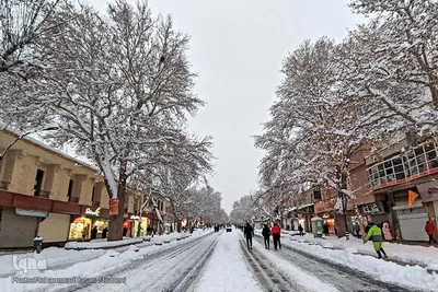 بارش سنگین برف در همدان‎‎