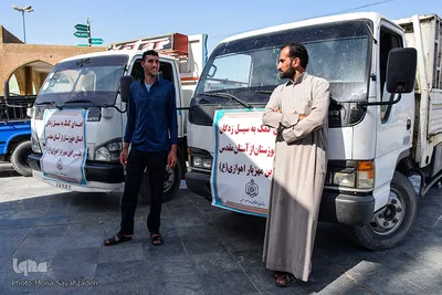 ارسال اقلام مورد نیاز سیل زدگان از آستان علی بن مهزیار(ع) اهواز
