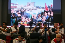 نشست خبری دبیرکل و رئیس جمعیت هلال‌احمر