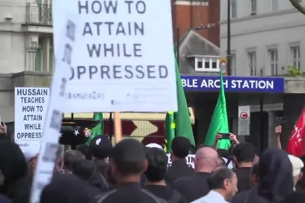 Muslims in London Hold March to Mark Ashura