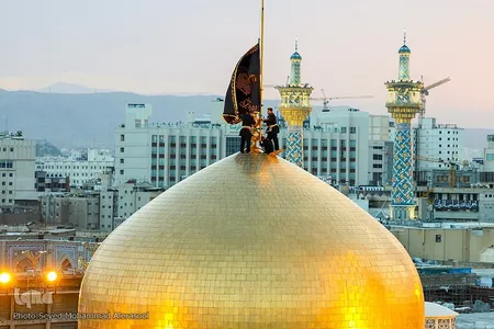 آیین سنتی «اذن عزا» در حرم مطهر امام رضا(ع)