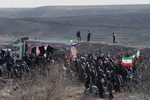 مراسم تشییع و تدفین پیکر ۳شهید در شهرستان اسکو