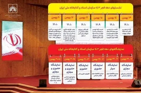 عناوین برنامه‌های دهه فجر در کتابخانه ملی