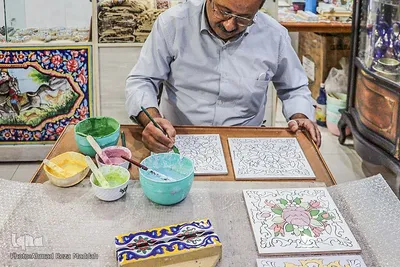 هنر کاشی هفت رنگ شیراز‎‎