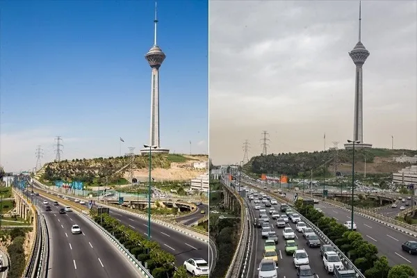 هوای تهران در وضعیت ناسالم برای گروه‌های حساس