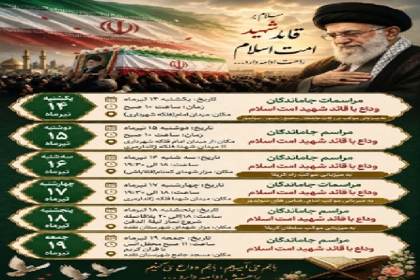 نقده یک هفته عزادار قائد شهید می‌شود