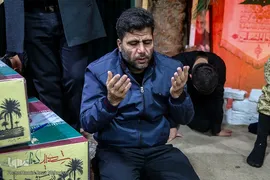 وداع با پیکر مطهر شهید مدافع امنیت طلبه بسیجی حسن مختار‌زاده
