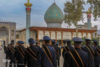 آیین تعویض پرچم گنبد آستان حضرت شاهچراغ (ع)‎‎