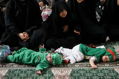 مراسم شیرخوارگان حسینی در حرم عبدالعظیم حسنی