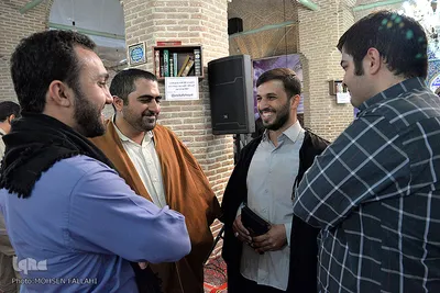 مراسم معنوی اعتکاف در مسجد جامع بازار تهران