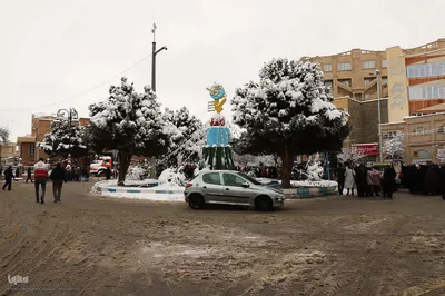 برف زمستانی در اهر