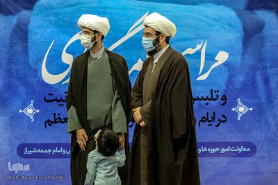 مراسم عمامه گذاری طلاب در اعیاد شعبانیه‎‎