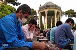 گردهمایی ۶۰۰ حافظ قران در ارامگاه حافظ‎‎