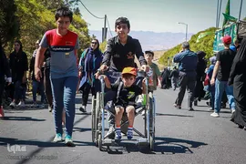 آیین پیاده‌روی جاماندگان اربعین حسینی در زنجان