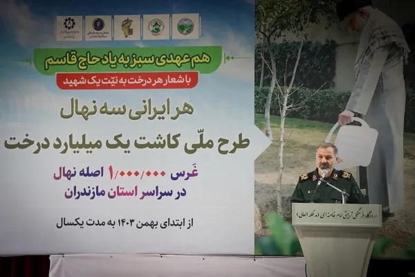 کاشت بیش از ۴ میلیون اصله نهال در مازندران