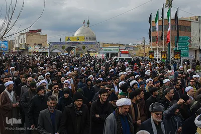 راهپیمایی مردم قم در حمایت از اقتدار نظام اسلامی وسپاه