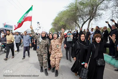 تشییع دریابان پاسدار شهید علیرضا تنگسیری در آبادان